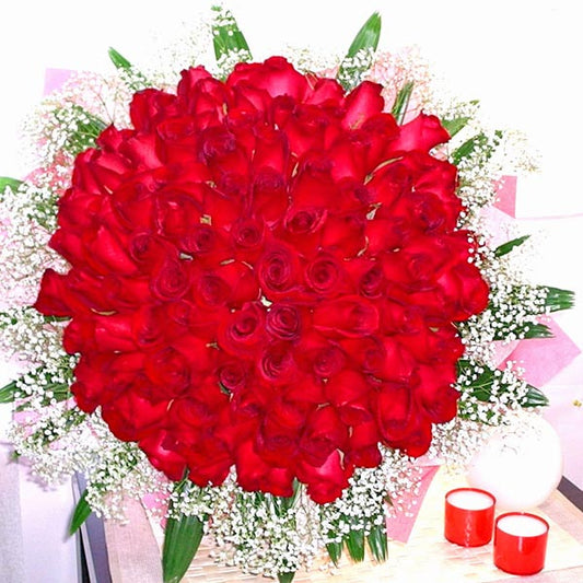 100 Red Rose Bunch
