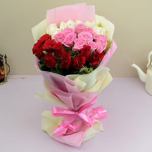 Vibrant Mixed Rose Bouquet