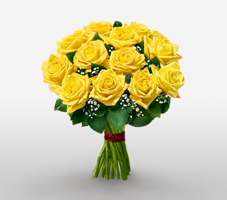 15 Yellow Rose Bunch